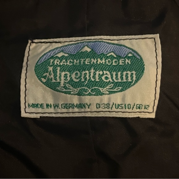 Vintage W. Germany Vest Trachtenmoden Alpentraum Prost Babe 🍻 Alpine Boho Chic - Picture 2 of 5